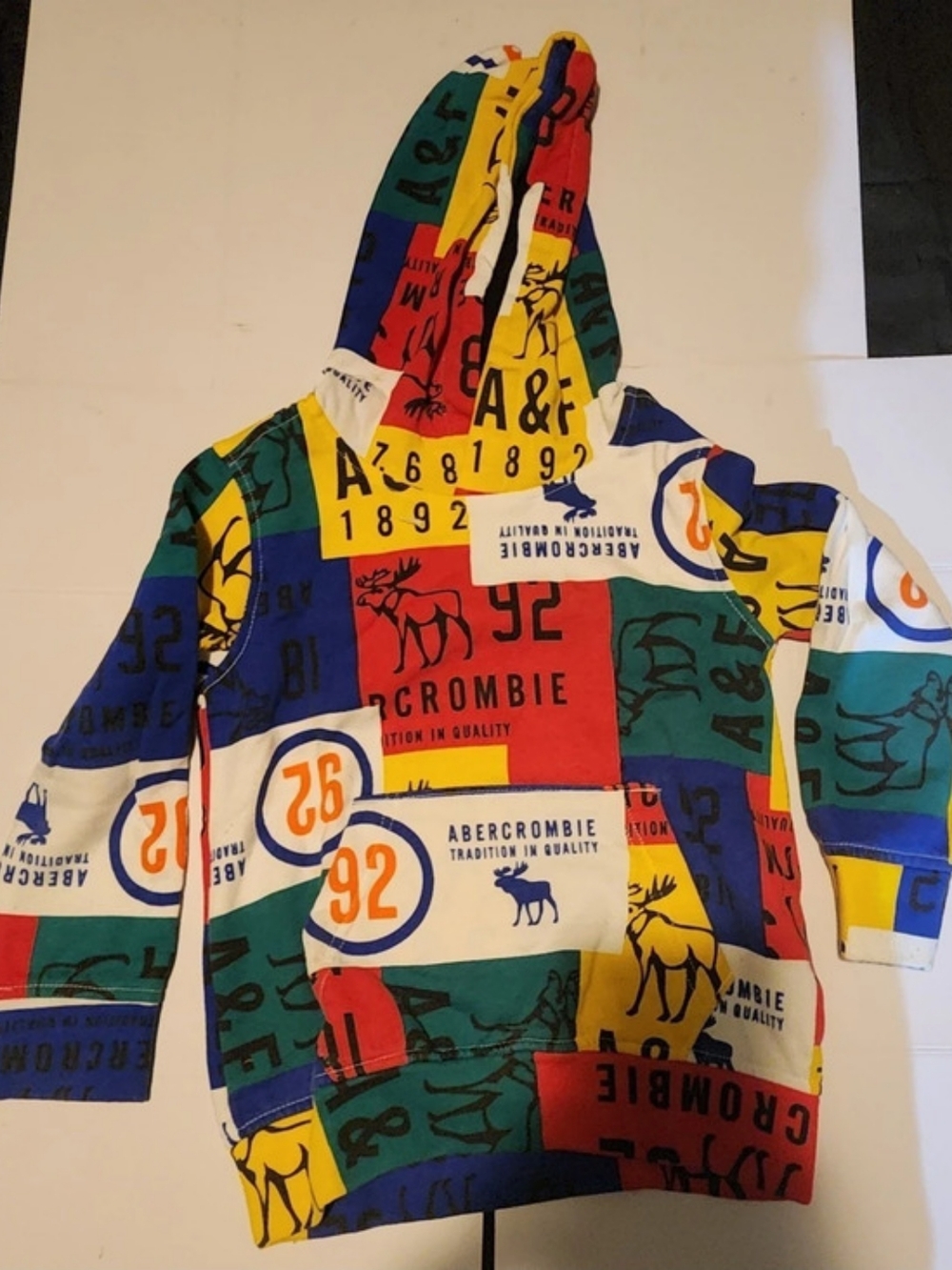 Abercrombie Kids Color Block Hooded Jacket Size 5/6